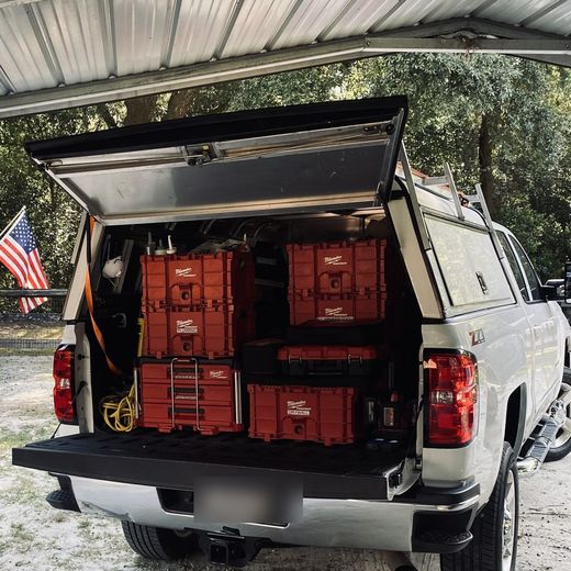 The Franklin Craftsman work truck loaded with organized tool storage